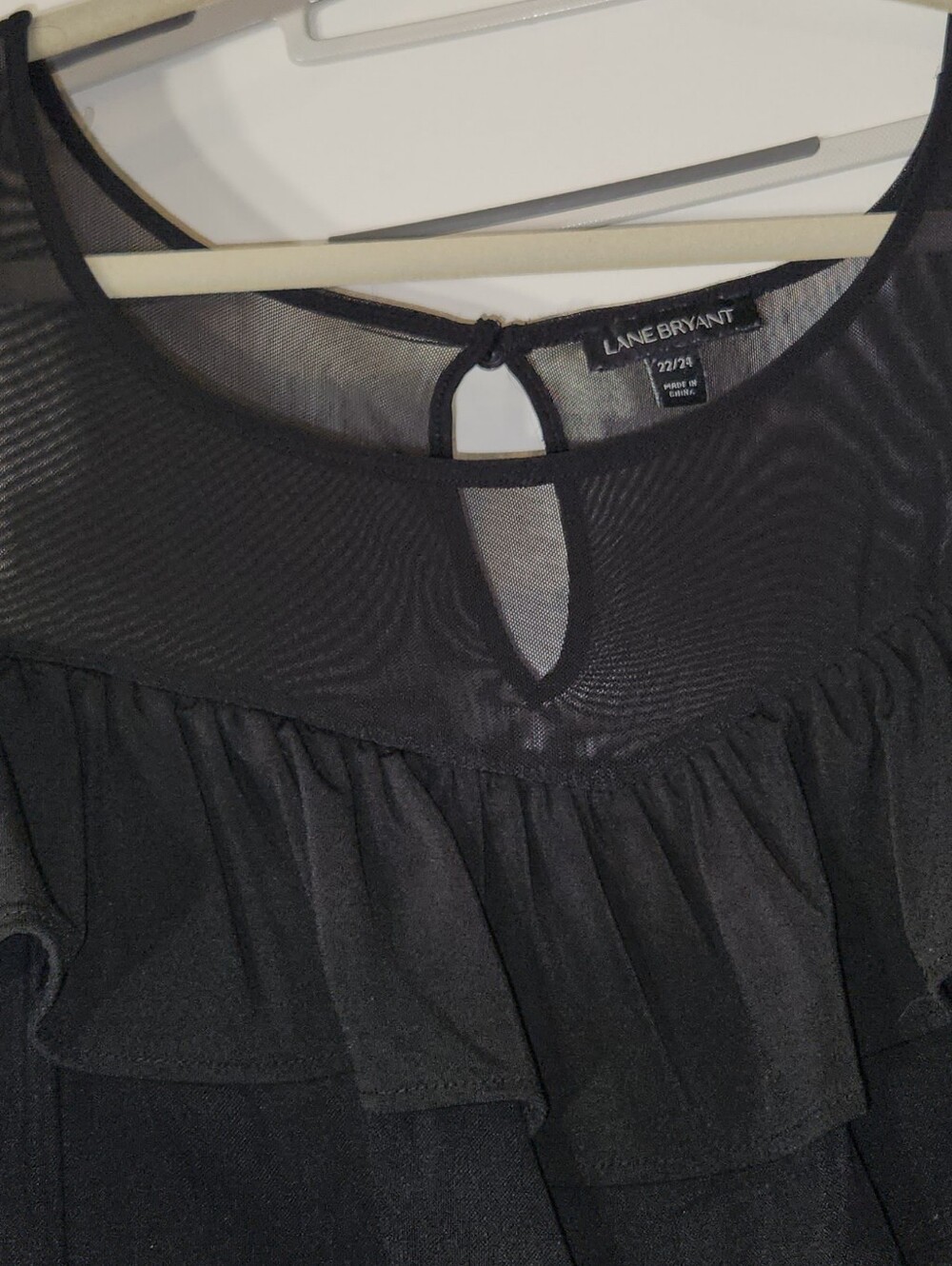 🖤Lane Bryant Romantic🖤Black Ruffle Cold-Shoulder Top. 22/24. Date Night Vibes - Picture 12 of 12